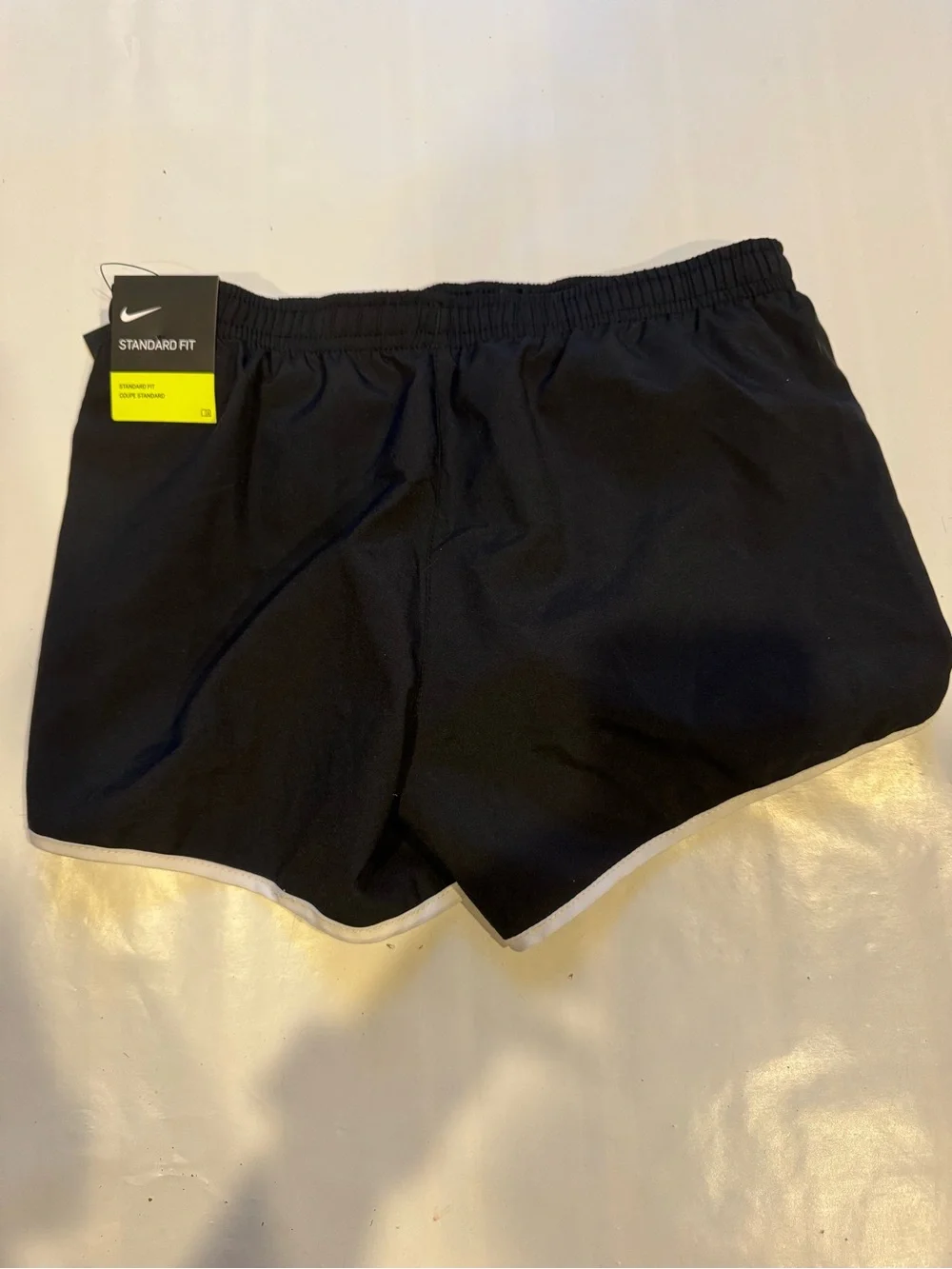 Nike Women’s Black Athletic Shorts with White Piping